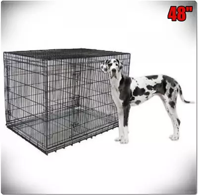 XXL Large Dog Crate Kennel Extra Huge Folding Pet Wire Cage Giant Breed Size • $79.95