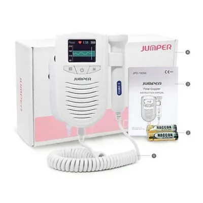 Jumper Fetal Doppler Baby Heart Monitor 510k Ultrasonic Pocket Fetal Doppler • £24.99