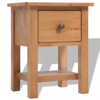 Solid Oak Wood Nightstand Brown Bedside Table Chest Telephone Stand VidaXL • £93.99