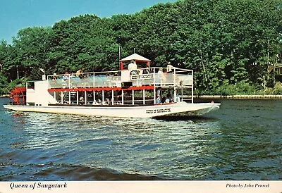 Queen Of Saugatuck Boat In Saugatuck Michigan MI Postcard • $5.95