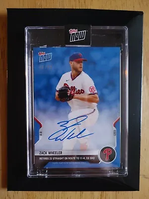 2021 Topps Now - ZACK WHEELER #631B Blue Parallel On Card Auto 16/49 PHILLIES • $125