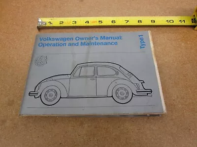 1972 Volkswagen VW Beetle Bug Type 1 Owners Manual ORIGINAL Literature Guide • $45