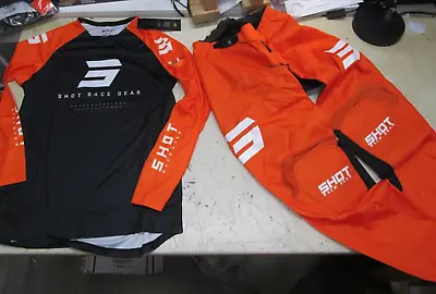 Shot Race Gear Motocross Pants + Jersey Set  34  Waist + Large Jersey Ktm Orange • $64.95