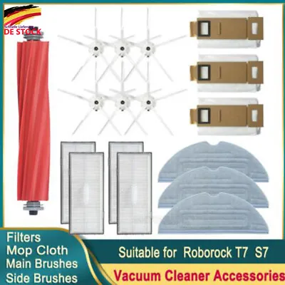 Side Brushes Mop Cloth Filter Wipes Comb For Roborock S7 T7S T7S Plus Sweeper UK • £16.79