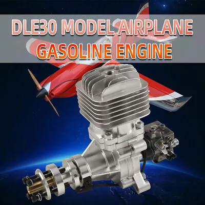 Gasoline Engine DLE 30CC Single Cylinder Two Stroke Side Exhaust W/ CDI &Muffler • $562.22