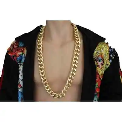 Thug Life Big Daddy Necklace Chain Thick Gold Necklace Dress Up Party Plastic  • $16.95