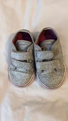 Girls VANS Sliver Glittery Size UK 4 EUR 20 • £7.99