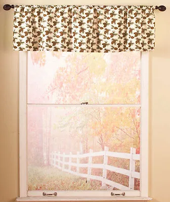 Pine Cone Window Valance Woodland Cabin Lodge Evergreen Decor Window Treatment  • $29.99