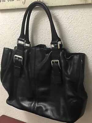 Michael Kors Brookville Large Drawstring Tote Bag Purse Black Middle Devide Nwot • $65