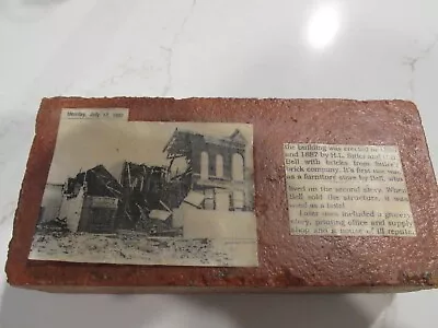 Vintage Original Dodge City  Building Brick From 1886 And Story • $10