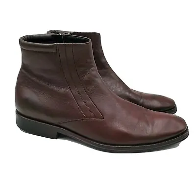 $76.46 • Buy Bruno Magli Raspino Boots Size 8.5 Brown Leather M01575 Ankle