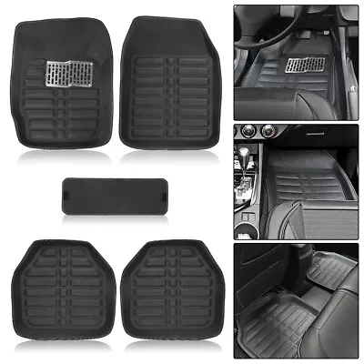 $25.69 • Buy Universal Car Floor Mats PU Leather Front&Rear Non-Slip Carpets For 5-Seat Cars