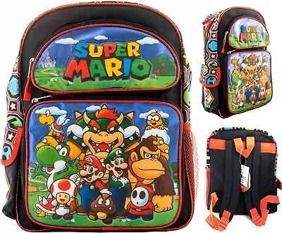 Super Mario 16  Large School Backpack Boy's Book Bag • $29.99