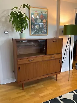 Mid-Century Teak Cabinet Drink TV Stand Sideboard Vintage Retro Scandi Storage • £240
