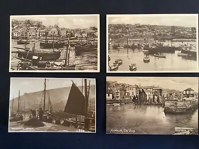 4 Harbour Postcards CORNWALL St. Ives (2) Mousehole & Falmouth • £3.99