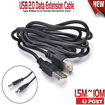 $3.99 • Buy USB 2.0 A Male Plug To A Female Jack Extension Cord Leads Wire Cable Socket AU