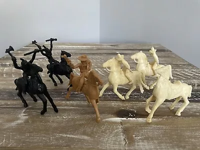 11 Vintage Marx Fort Apache White Black Brown Cavalry Cowboys Indians & Horses • $49.95