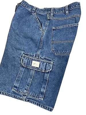 Urban Pipeline Men’s Cargo Denim Blue Jean Shorts Size 34 Streetwear Y2K Skater • $19.99