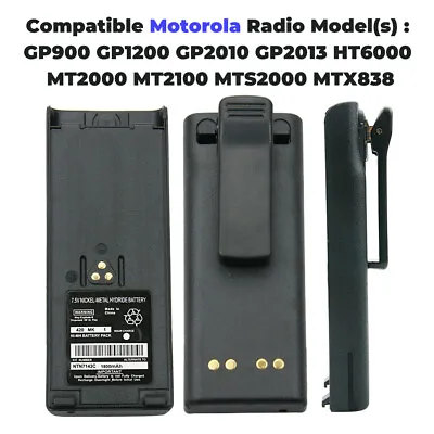 NEW 7.5v 1800mAh NI-MH Battery Pack NTN7143C For Motorola HT1000 MTS2000 MT2000  • $29.69