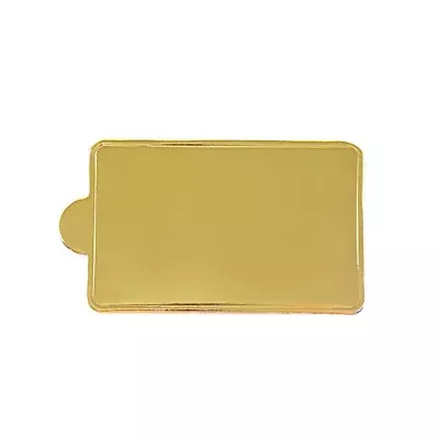 Gold 50 Metallic 4  Rectangular Cake Boards Disposable Mini Dessert Trays Party • $8.32