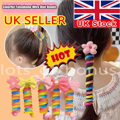 £4.38 • Buy Girls Kids Telephone Wire Line Ponytail Holder Rubber Band Elastic Hair Band DIY