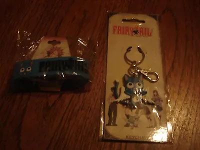 FAIRY TAIL - HAPPY CAT Keychain And Rubber Wristband • £18