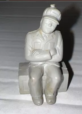 Vintage Marx Freight Station Trucking Terminal Service Figure Sitting Gray Rare • $25.99