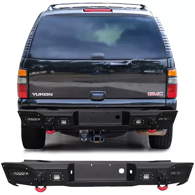 For 2000-2006 GMC Yukon XL 1500/2500 Steel Rear Bumper With LED Lights • $619.99