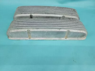 Vintage Cal Custom Small Block Chevy Finned Aluminum Valve Covers 283 327 350 • $175