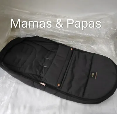 🚼 BLACK & Copper XT3 Ocarro Mamas & Papas Footmuff Cosy Toes Pram Universal • £33.99