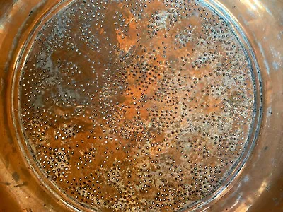 Middle Eastern Antique Heavy Copper Colander • $39