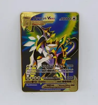 $15.99 • Buy Arceus VMAX Gold Metal Card