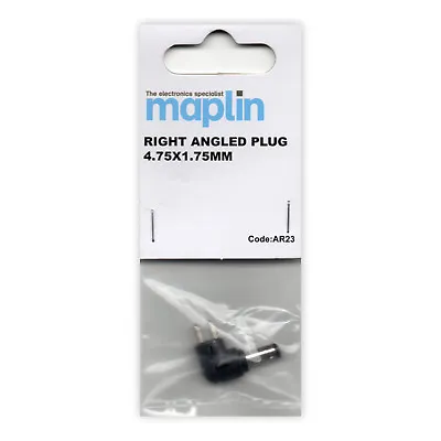 Maplin Right Angled Plug 4.75X1.75MM Laptop Power Supply Tip Plug Adapter AR23 • £3.89