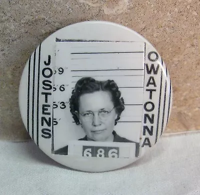 Vintage Employee Badge Wwii Era Jostens Owatonna Minn Mn Circa 1941 Id Photo • $12