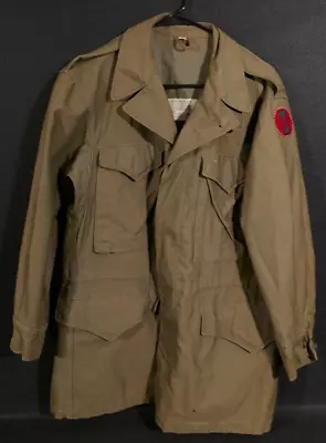 WWII US Army 7th Infantry Division M-1943 Field Jacket 1945 Dated M1943 Size 36R • $262.50