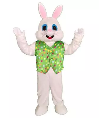 Green Easter Rabbit Mascot Costume Adult Halloween Costume • $40.62