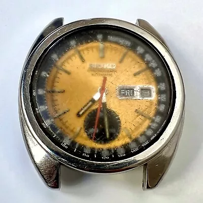 Seiko 6139-6012 Chronograph Automatic Watch Vintage Men's 17 Jewels Yellow Dial • $220