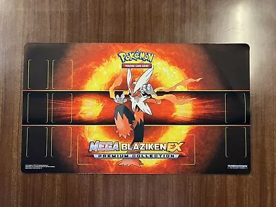 Pokemon Mega Blaziken EX Playmat 23x13 Premium Collection New TCG OOP Desk Mat • $20