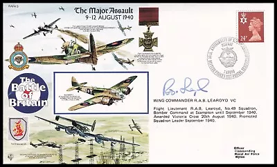 RAFA5c WWII Victoria Cross Recipient RODERICK LEAROYD VC Signed RAF Cover • £10.99