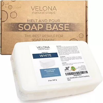 2 5 10 25 LB - White Melt And Pour Soap Base By Velona | SLS/SLES Free  • $119