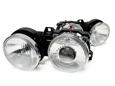 *Smiley* Glass Lens Ellipsoid Projector Euro Spec Headlight+Bracket For BMW E30 • $229.95