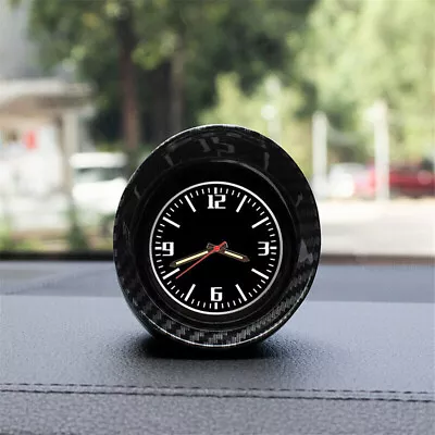 Carbon Fiber Car Truck Interior Dashboard Clock Glass Mirror Luminous Backlight • $17.94