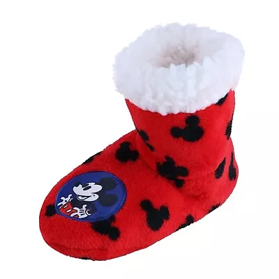 New Textiel Trade Kids' Disney Mickey Mouse Print Bootie Slipper • £13.86