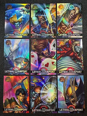 1995 Fleer Ultra X-Men All Chromium - Lethal Weapons HoloFlash - Complete Set • $79.99