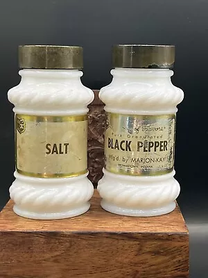 Marion Kay White Milk Glass Salt And Pepper Shakers • $19.89