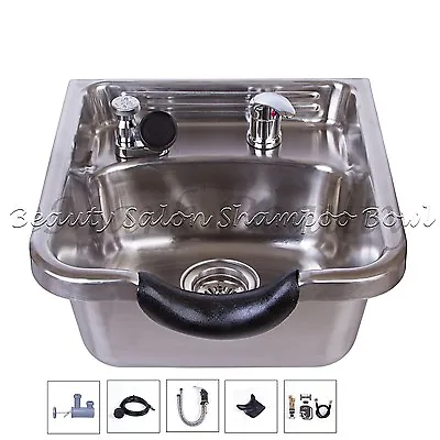 Beauty Stainless Steel Shampoo Bowl Shampoo Sink Barber Salon Brushed TLC-1167  • $279.98