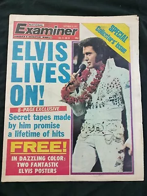Vtg Elvis Presley Special September 1977 National Examiner Newspaper Death Issue • $14.99