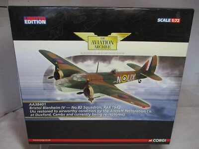 £32 • Buy Corgi 1/72 Bristol Blenheim IV No.82 Sqn RAF 1942 Limited AA38401