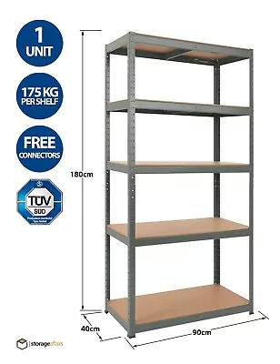 £64.99 • Buy Storage Affairs Garage Shelving Heavy Duty 5 Tier Boltless Metal Racking Shelves