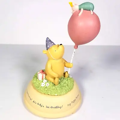 $58 • Buy Disney Classic Pooh Piglet 1st Birthday Michel & Co. Music Box Musical Wind Up